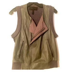 Leather BCBG vest